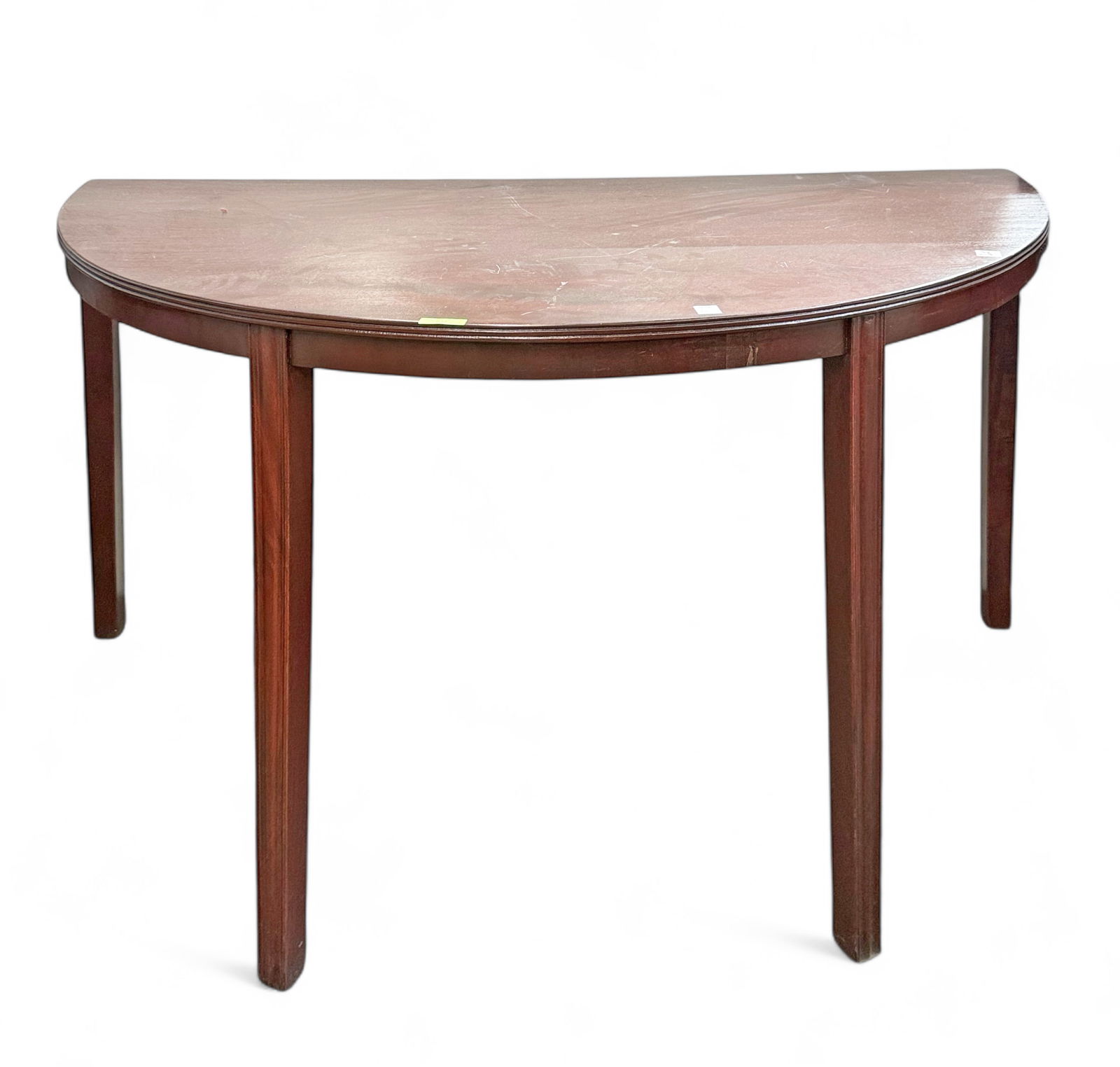 Large Mahogany Demilune Table. (1 of 1)
