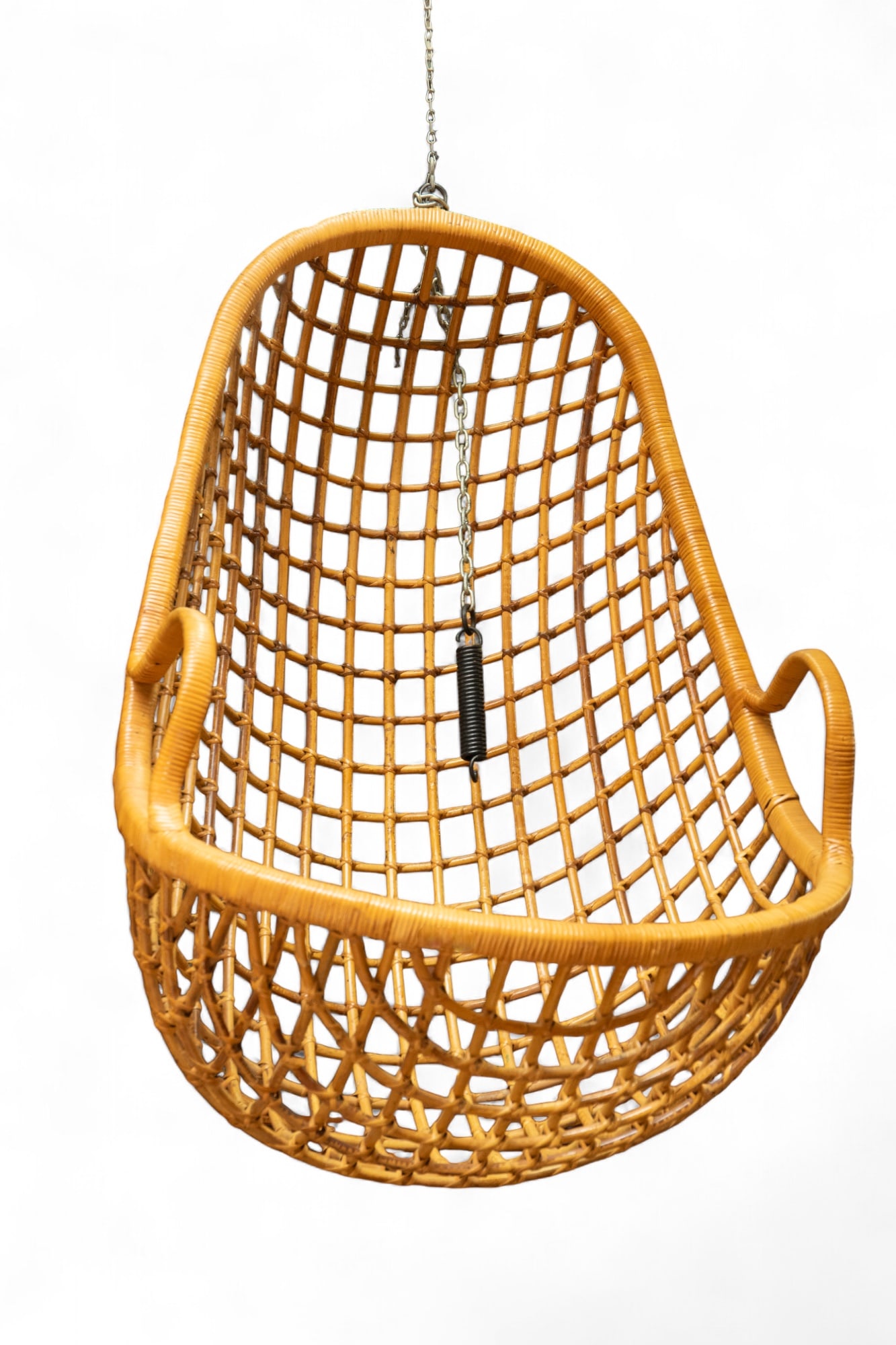 Mid-Century Modern Rattan Hanging Egg Chair. (1 of 6)