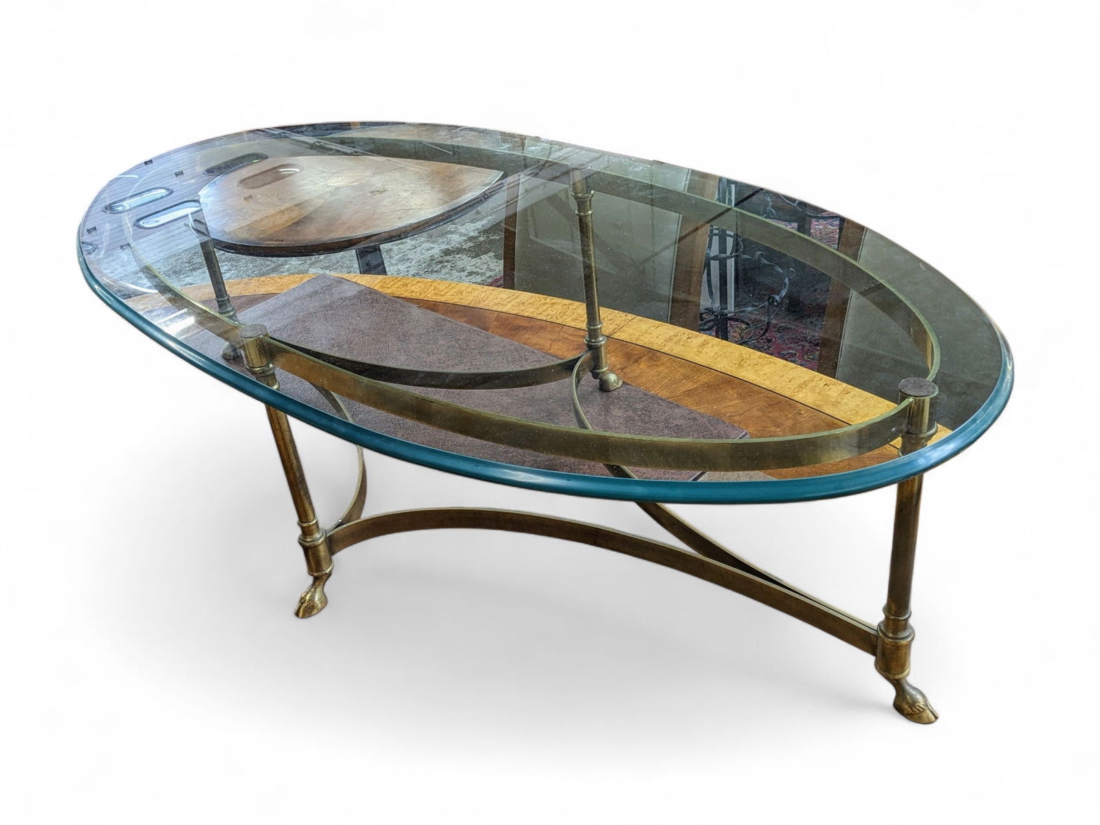 Italian Bronze and Glass Coffee Table. (1 of 2)