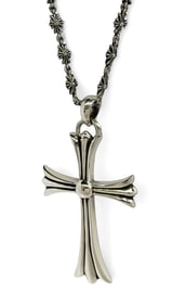 Chrome Hearts Sterling Silver Large Cross w/ Chain