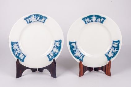 Pair of Minton's Pate-Sur-Pate Neoclassical Plates