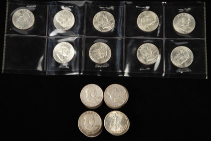 Lot of 47 Silver Half Dollars - Mixed.