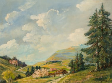 Mountainscape Painting by Max Herzog.