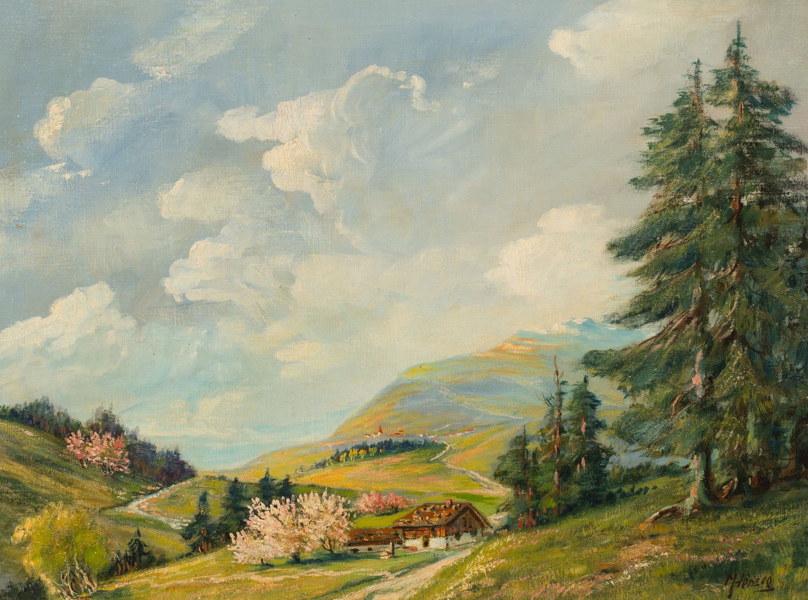 Mountainscape Painting by Max Herzog. (1 of 5)
