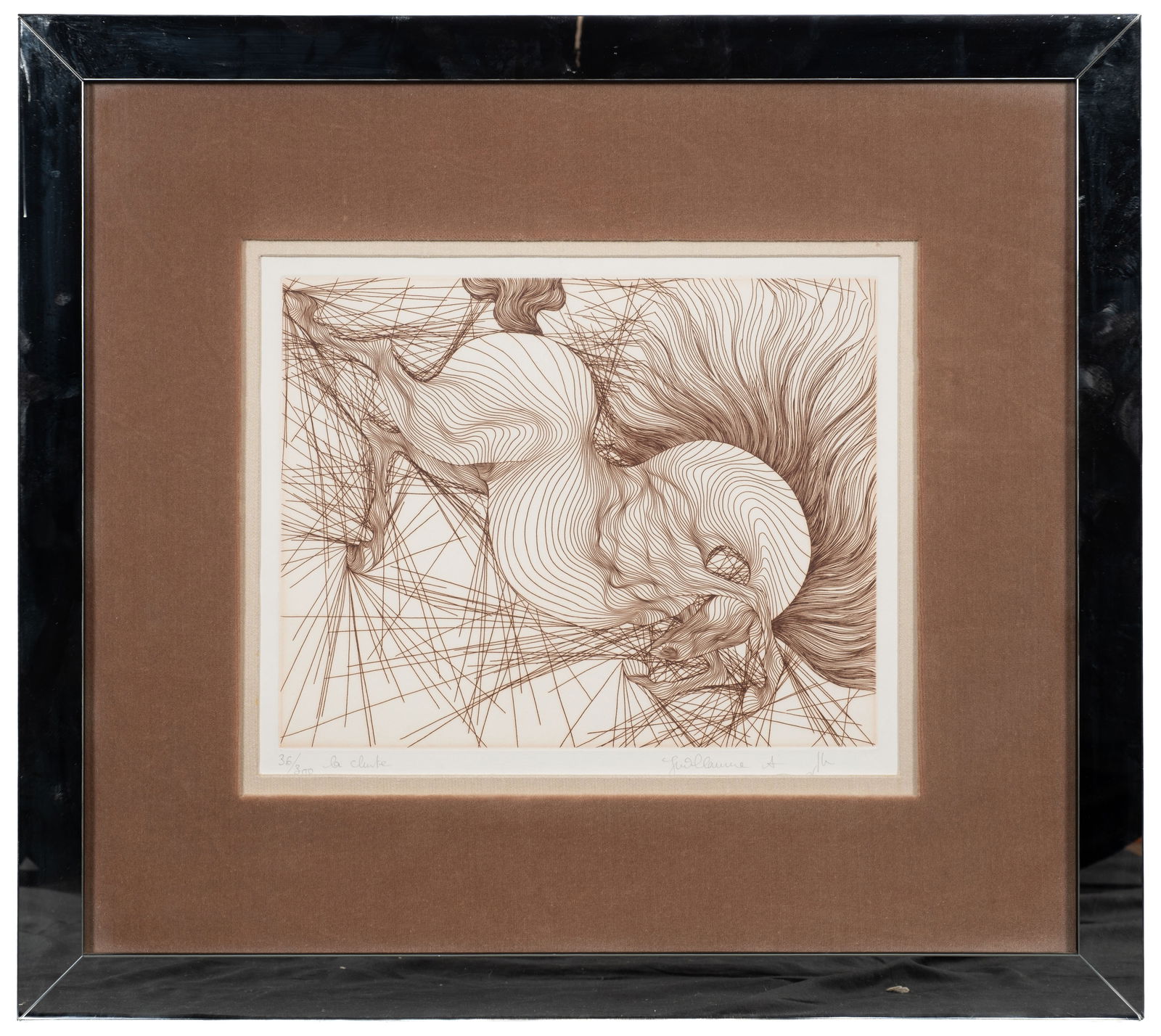 La Chute, Abstract Etching by Guillaume Azoulay. (1 of 6)