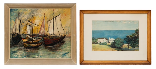 Two Maritime Themed Works - Homer & Pouchala.