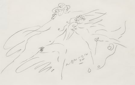 Drawing of Draped Europa, Reuben Nakian.