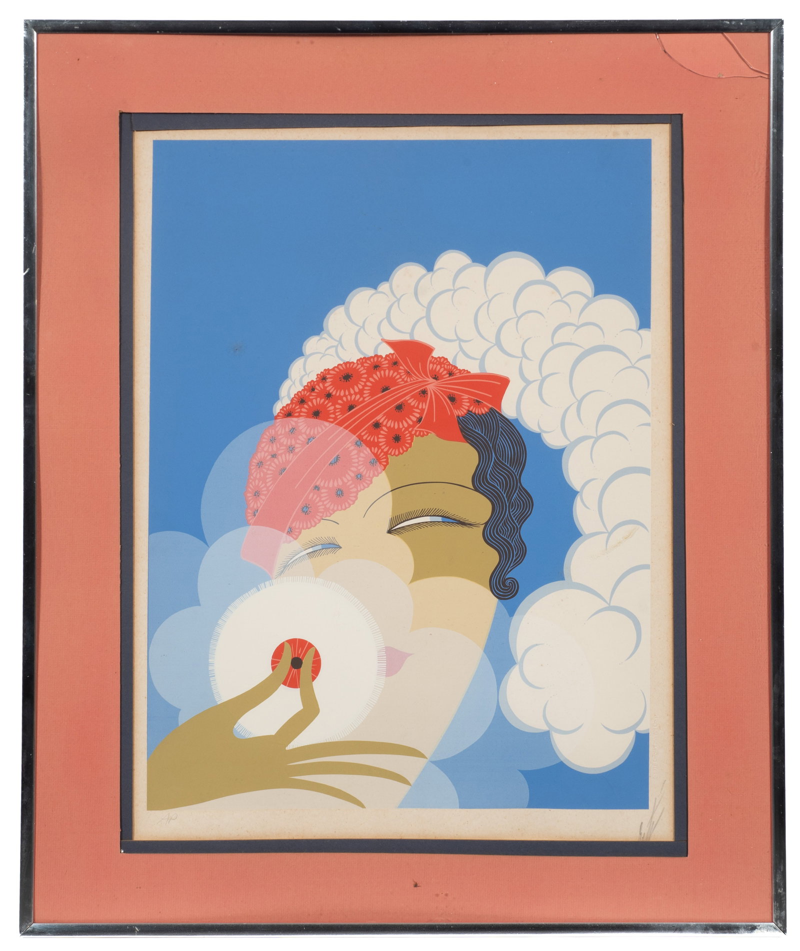 Make-Up, Framed Erte (Romain de Tirtoff) Serigraph (1 of 7)