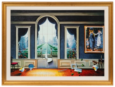 Large Surrealist Interior Scene Giclee, Ferjo.