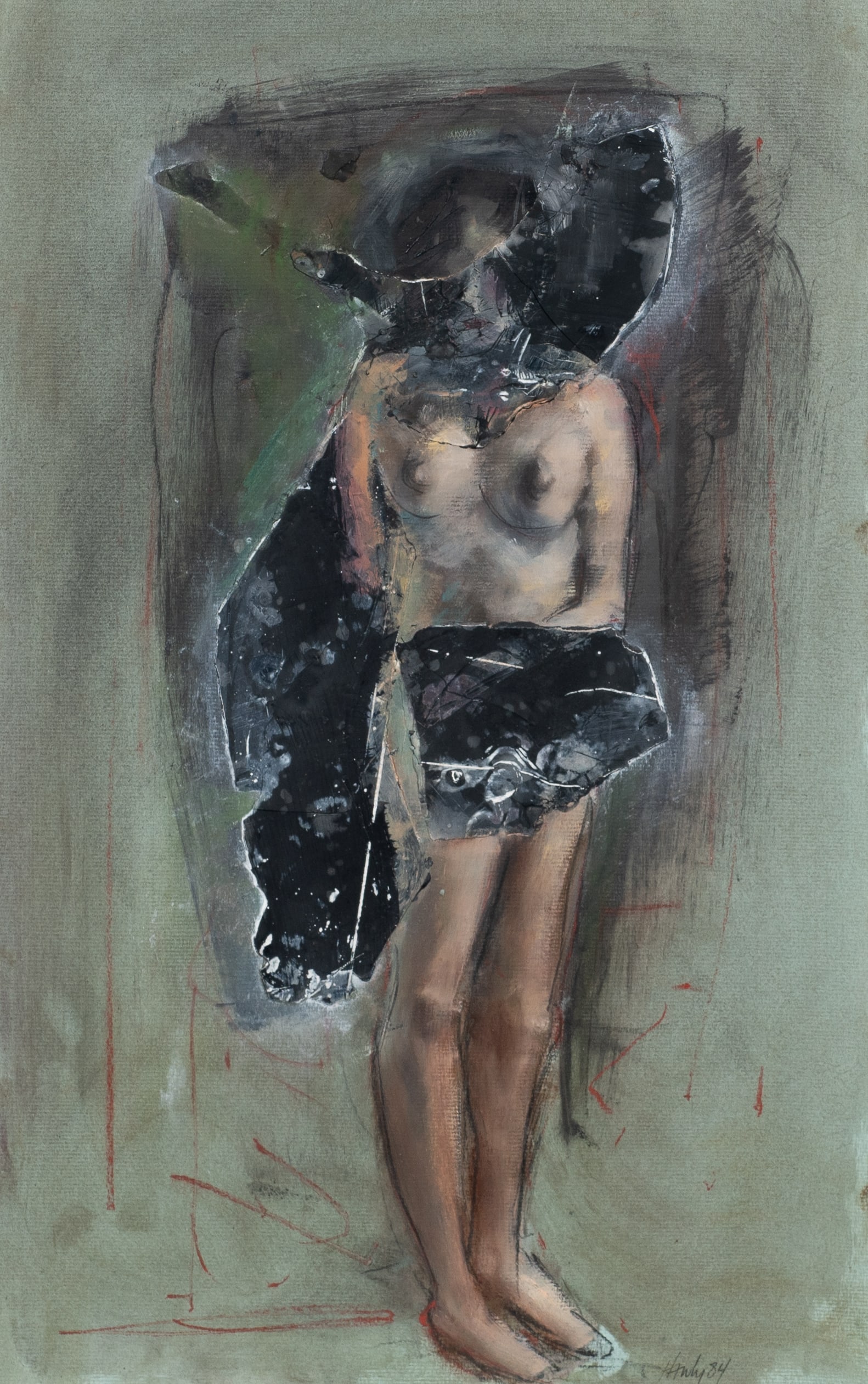 Mixed Media Figural Collage, Steve Hawley. (1 of 5)