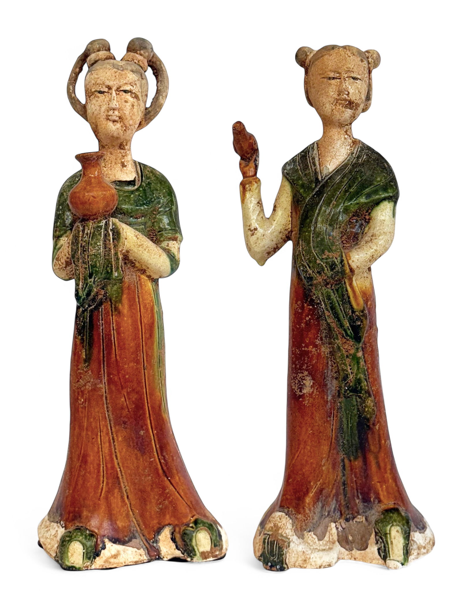 Pair of Chinese Tang Dynasty ? Sancai Figures. (1 of 9)