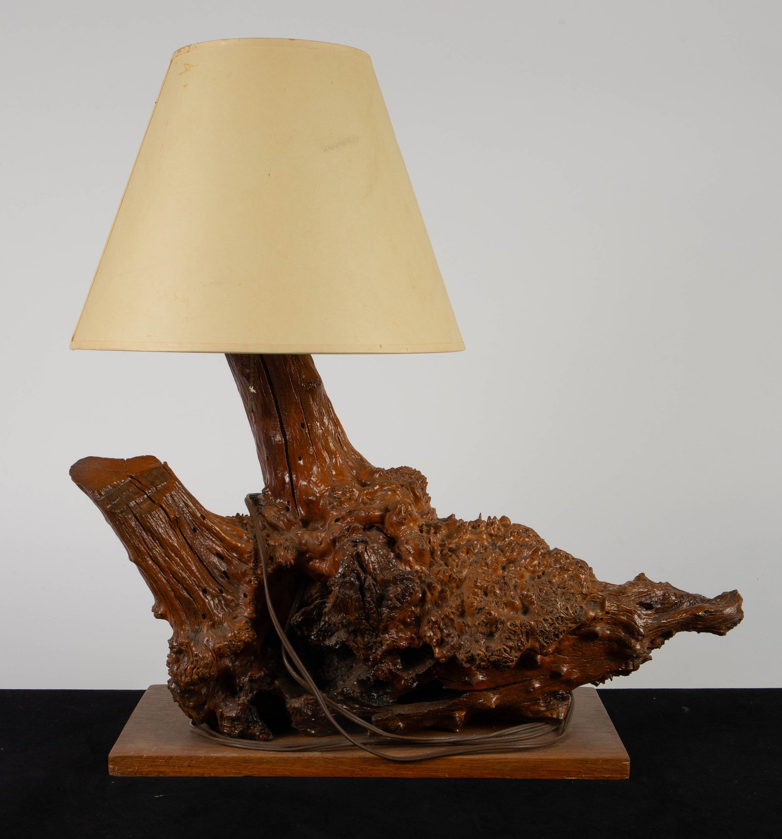 Organic Burled Wood Table Lamp. (1 of 3)