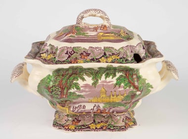 Mason's Ironstone Vista Transferware Tureen w/ Lid