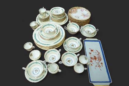 Lot: Aynsley China Set, Royal Doulton Plates, etc.