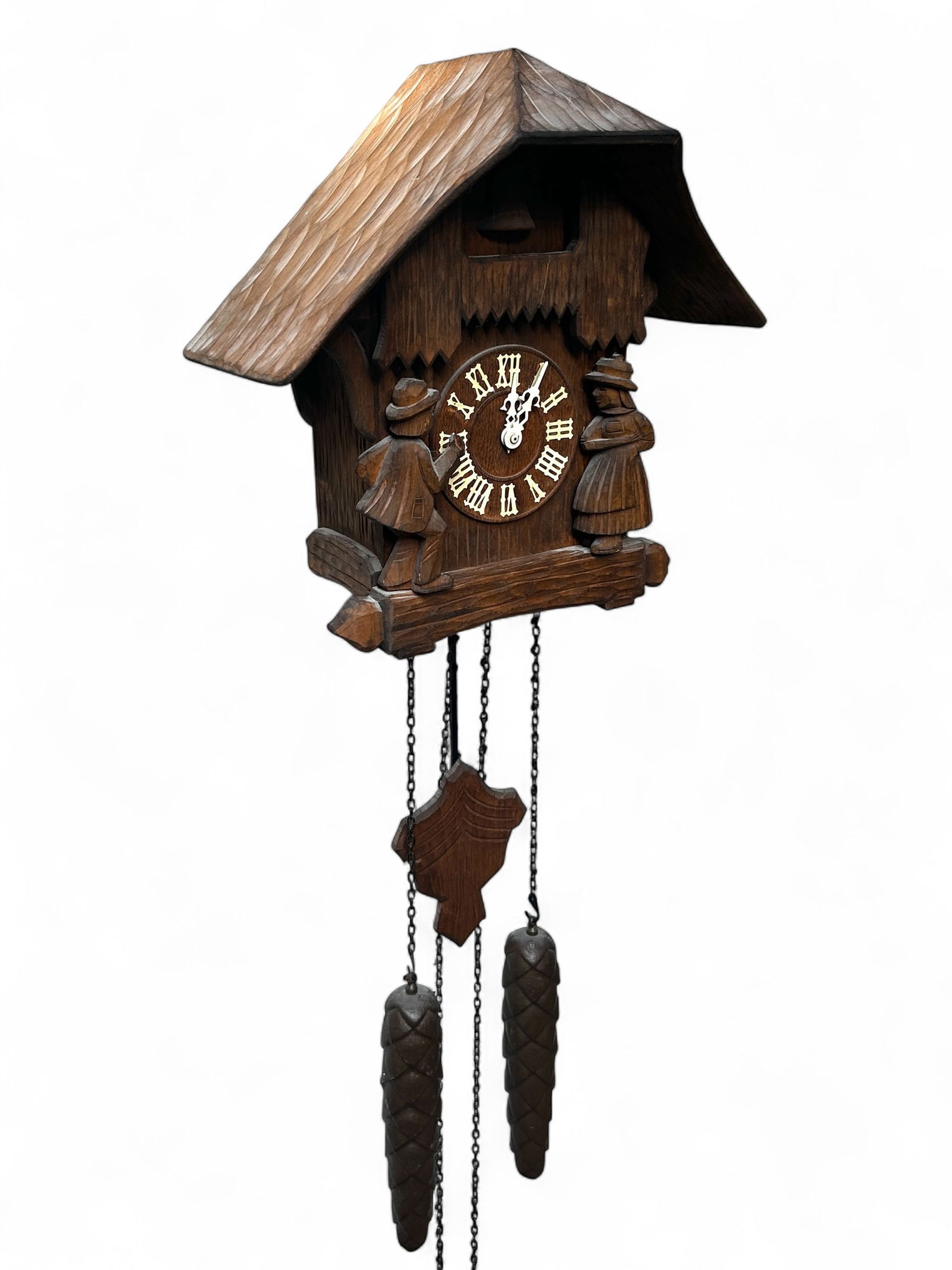 German Carved Black Forest Style Cuckoo Clock. (1 of 8)