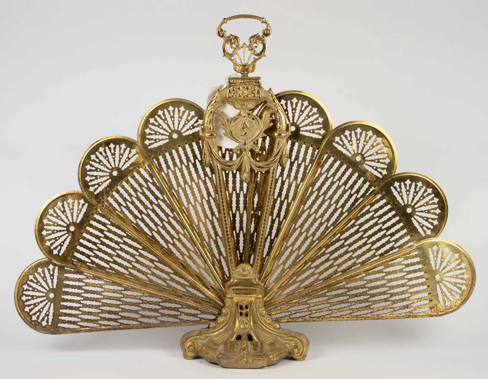 Brass Peacock Fireplace Screen. (1 of 6)