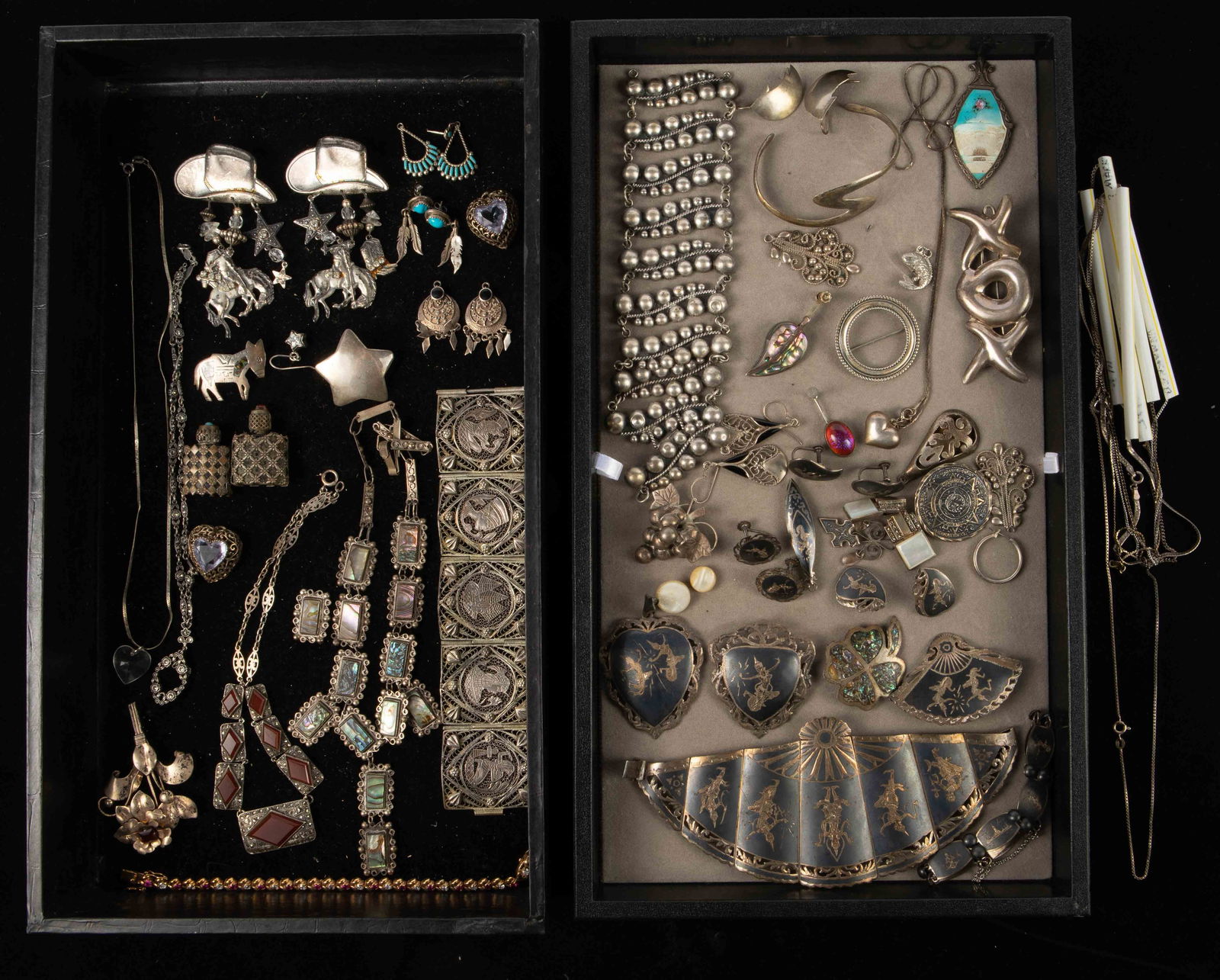 Lot of Mostly Sterling Silver Jewelry - Siam, Etc. (1 of 19)