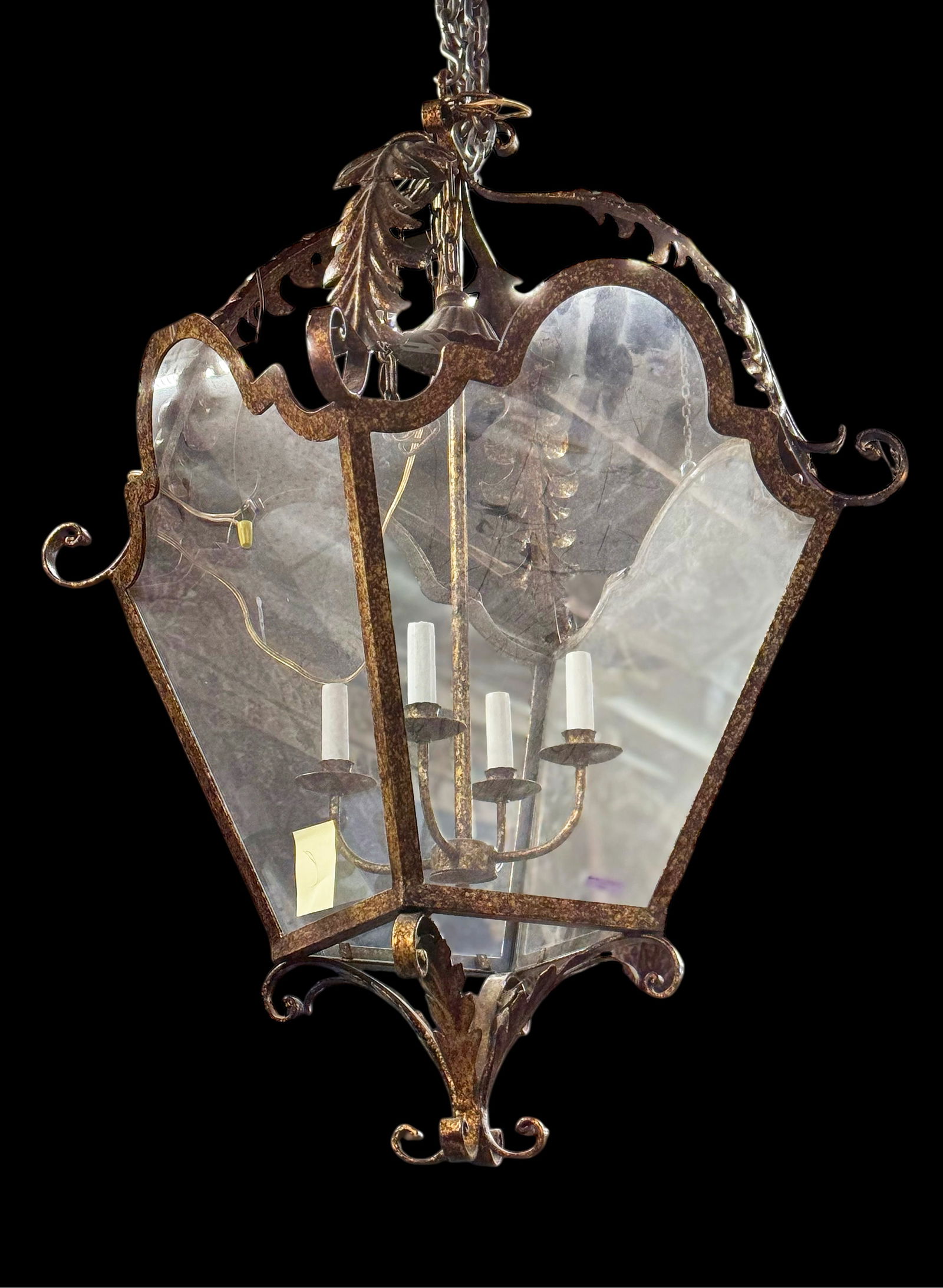 Large French Style Pendant Lantern Fixture. (1 of 1)