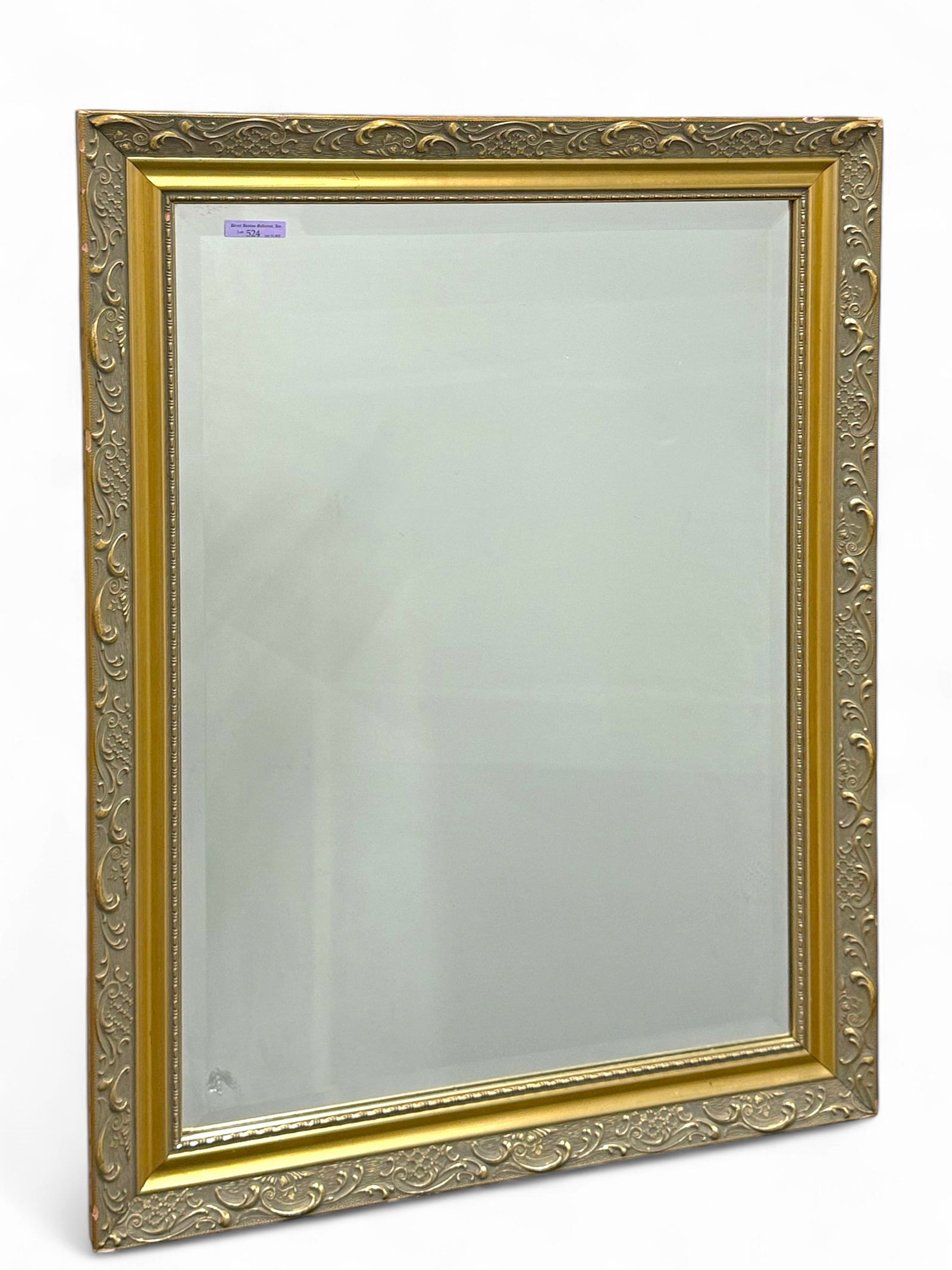 Bevelled Glass Wall Mirror w/ Gilded Frame. (1 of 1)