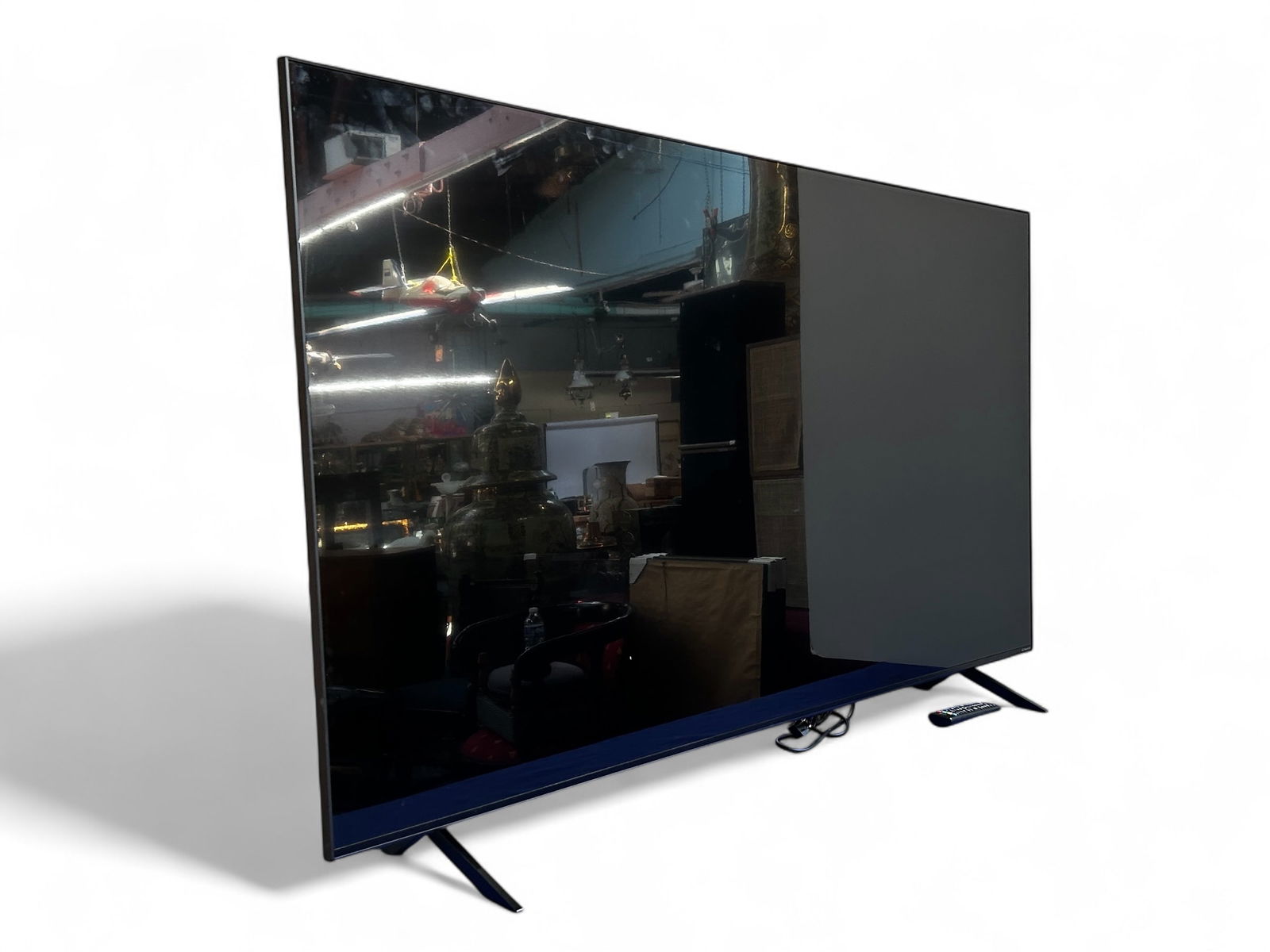 LG NanoCell 90 Series 65" Smart TV, Working.: The flat screen HDMI 4K TV is model number 65NANO90UPA. It measures 35 1/2" x 57" (including the feet). It comes with the remote control. It is in overall good condition, and works great. Third-party
