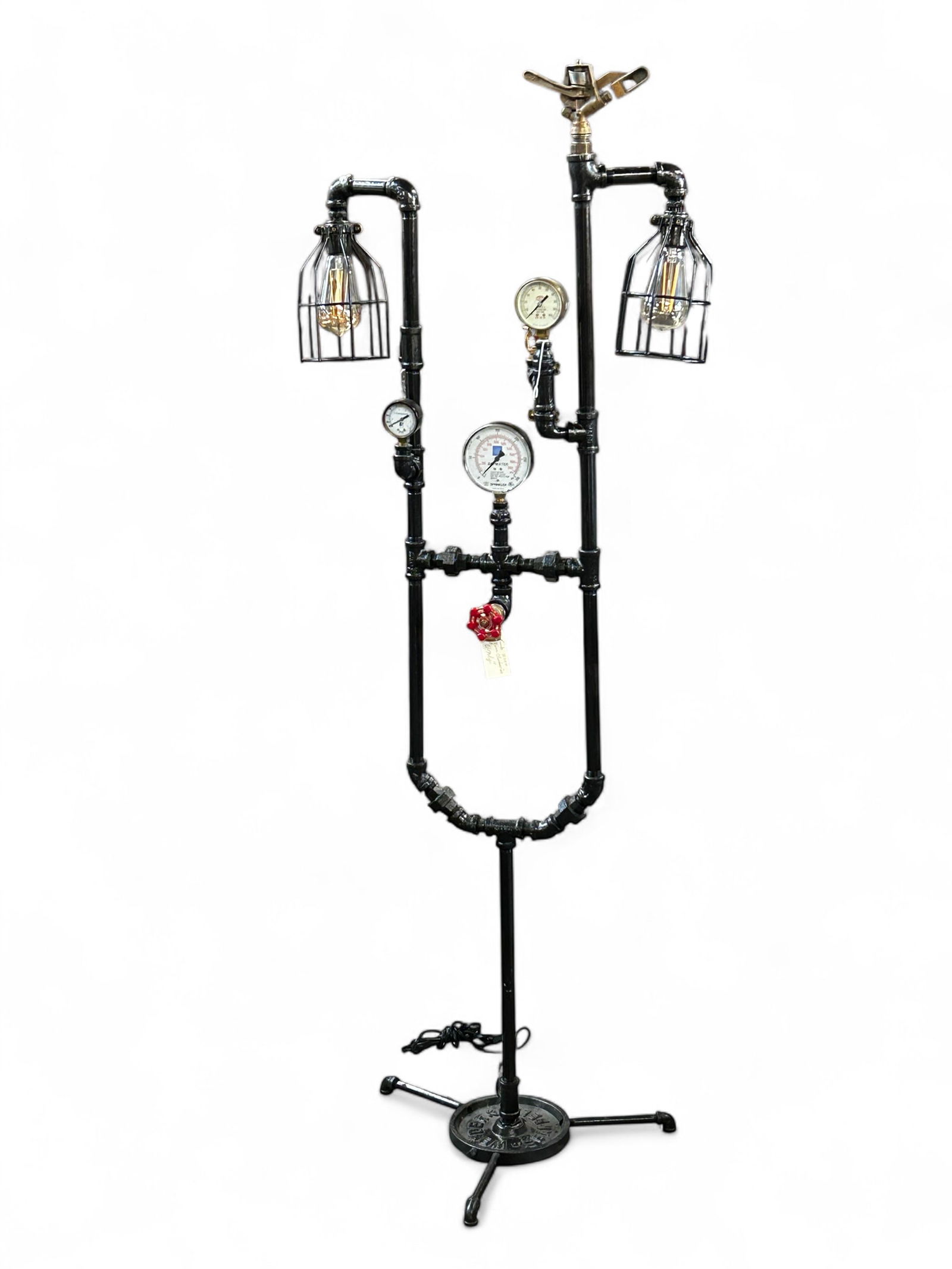 Large Industrial Floor Lamp with Gauges. (1 of 15)