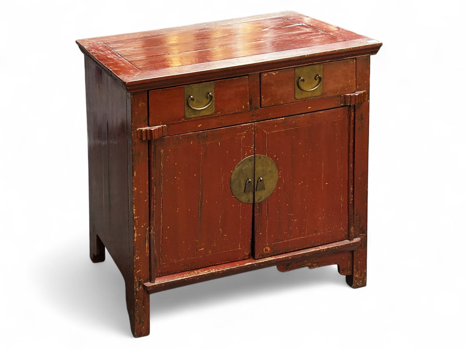 Chinese Red Lacquer Side Cabinet. (1 of 16)