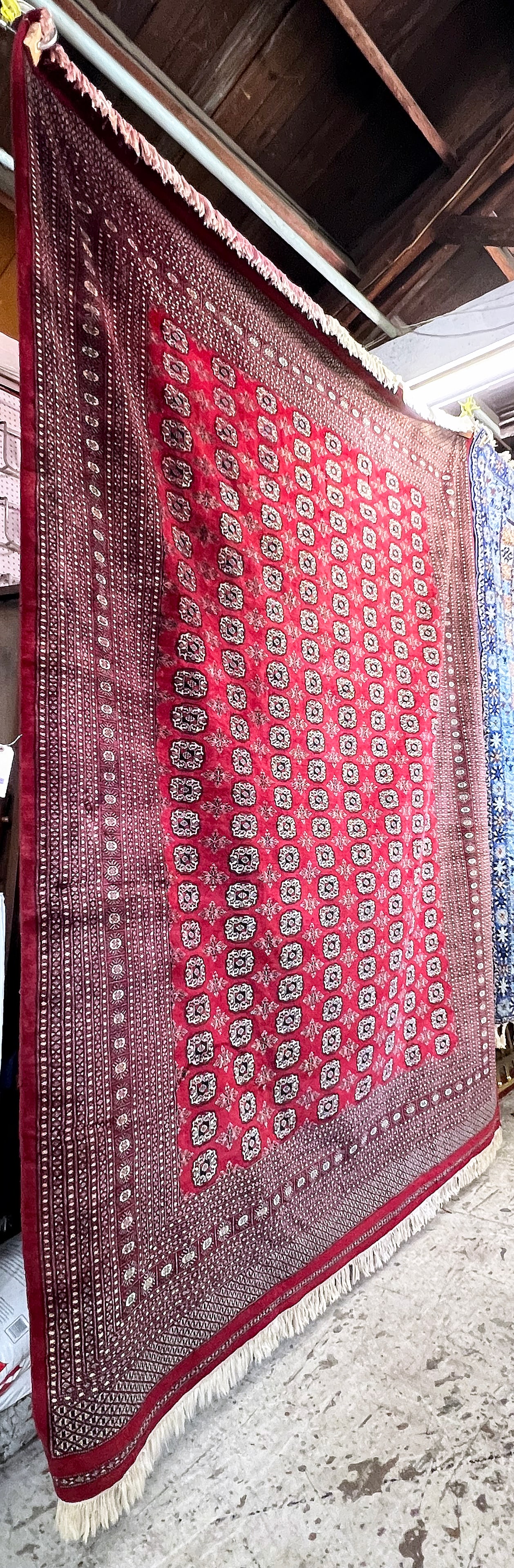 9' 3" x 11' 8" Red Bokhara Rug. (1 of 3)