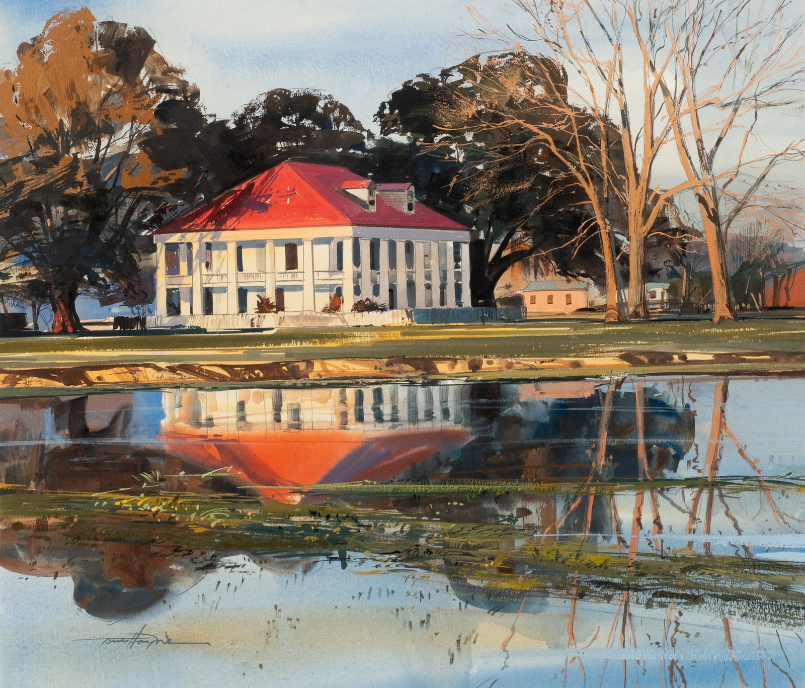 Colonial House by the Water, Thomas Maclay Hoyne. (1 of 5)