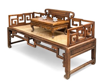 Late Qing Dynasty Bench & Table.