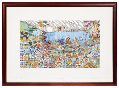 Career Collage, Lithograph by Stanley Tigerman.