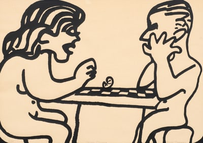 Family Planning, Figural Print by David McFarlane.