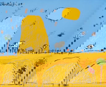 Abstract Serigraph, Signed Nachick.