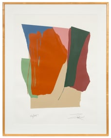 Green Card Sound II, Screenprint by Larry Zox.