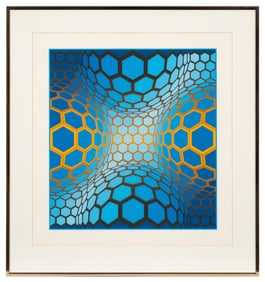 Pylla-2, Screenprint by Victor Vasarely.