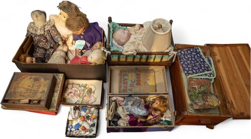 Lot of Mostly Vintage Dolls & Accessories.
