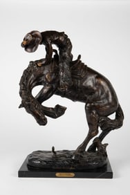 Bronze Sculpture After Remington, "Rattlesnake".