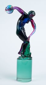 Art Glass Discus Thrower, Signed, "L. Seguso".
