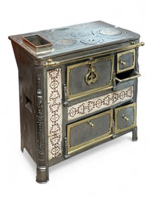 French Antique Cast Iron Stove.