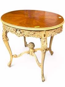 French Carved Lamp Table.