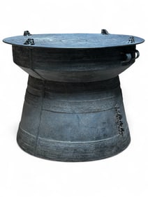 Cast Metal Asian Rain Drum.