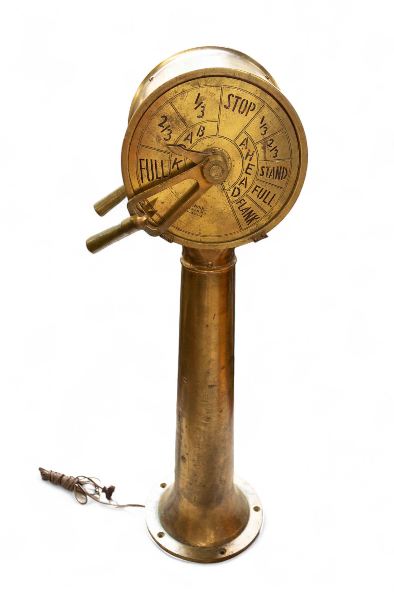 50" Bendix Brass Ship's Engine Order Telegraph. (1 of 6)