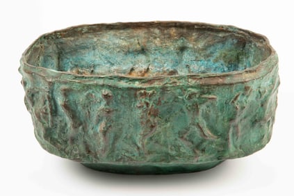 Verdigris Bronze Planter, John Waddell, 1966.