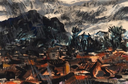 Mexico, Abstract Watercolor by Rudolph Pen.