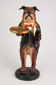 Bulldog Dog Butler Drink Table.