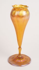 Tiffany Art Glass L.C.T. Iridescent Vase.