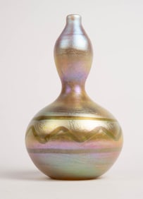 L.C.T. Tiffany Favrile Art Glass Double Gourd Vase