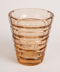 Daum Nancy France Cut Glass Vase or Tumbler.