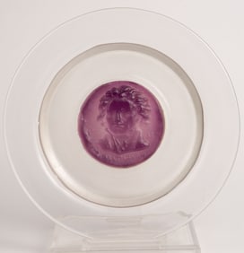 Daum Beethoven Pate-De-Verre Crystal Plate.