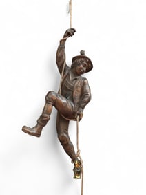 Black Forest Carved Hanging Sculpture of a Man.