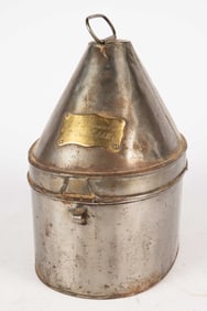 Antique Soldier's Helmet Tin Storage Box.
